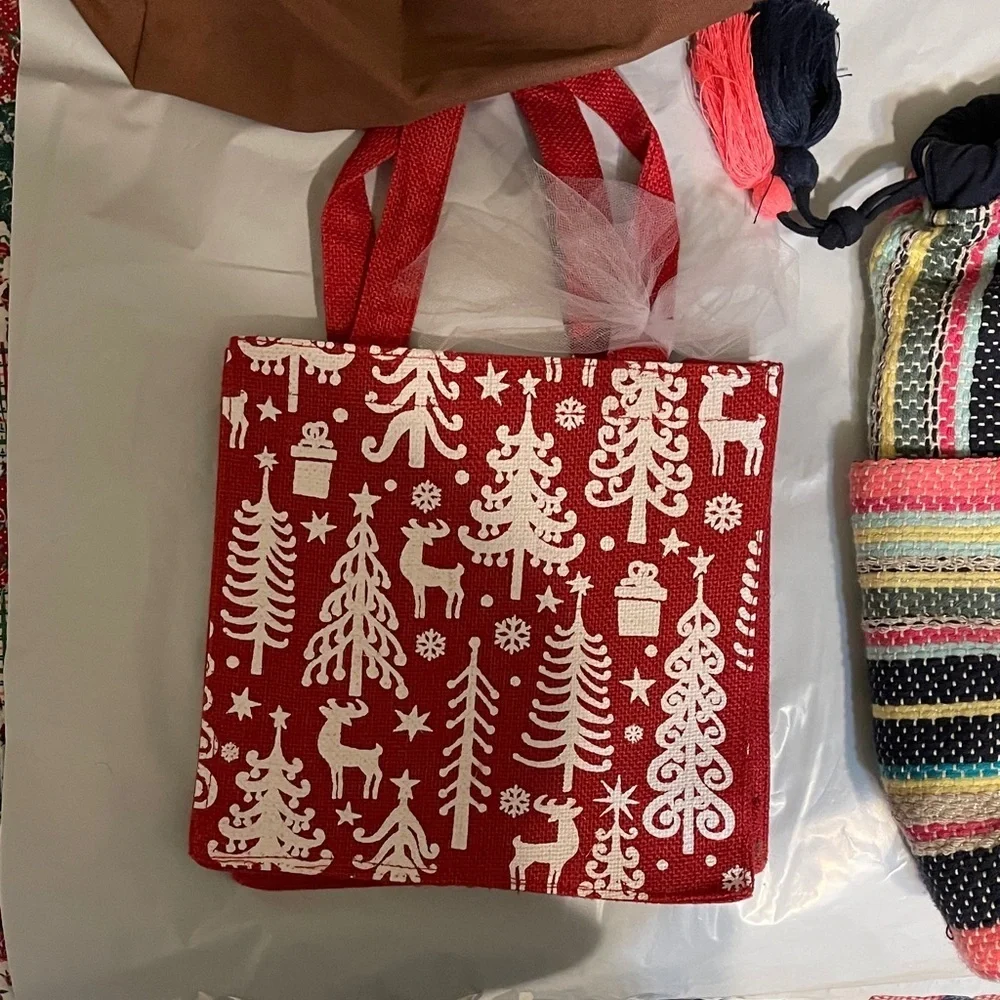 Lot of 4 Colorful Tote Bags